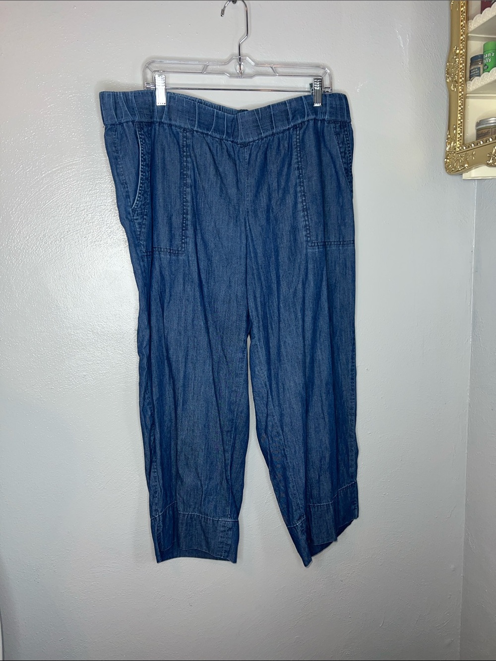 Talbots Relaxed Indigo Denim Pull On Pants
